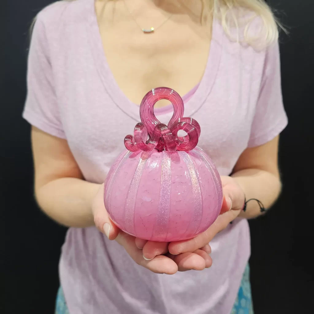 Pink Power Pumpkin in Hands