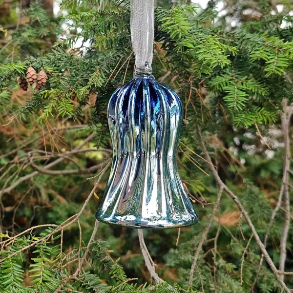 Glass Ornament - Silver Bell