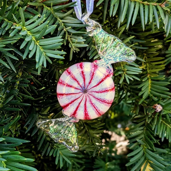 Glass Ornament - Enchanted Peppermint Candy
