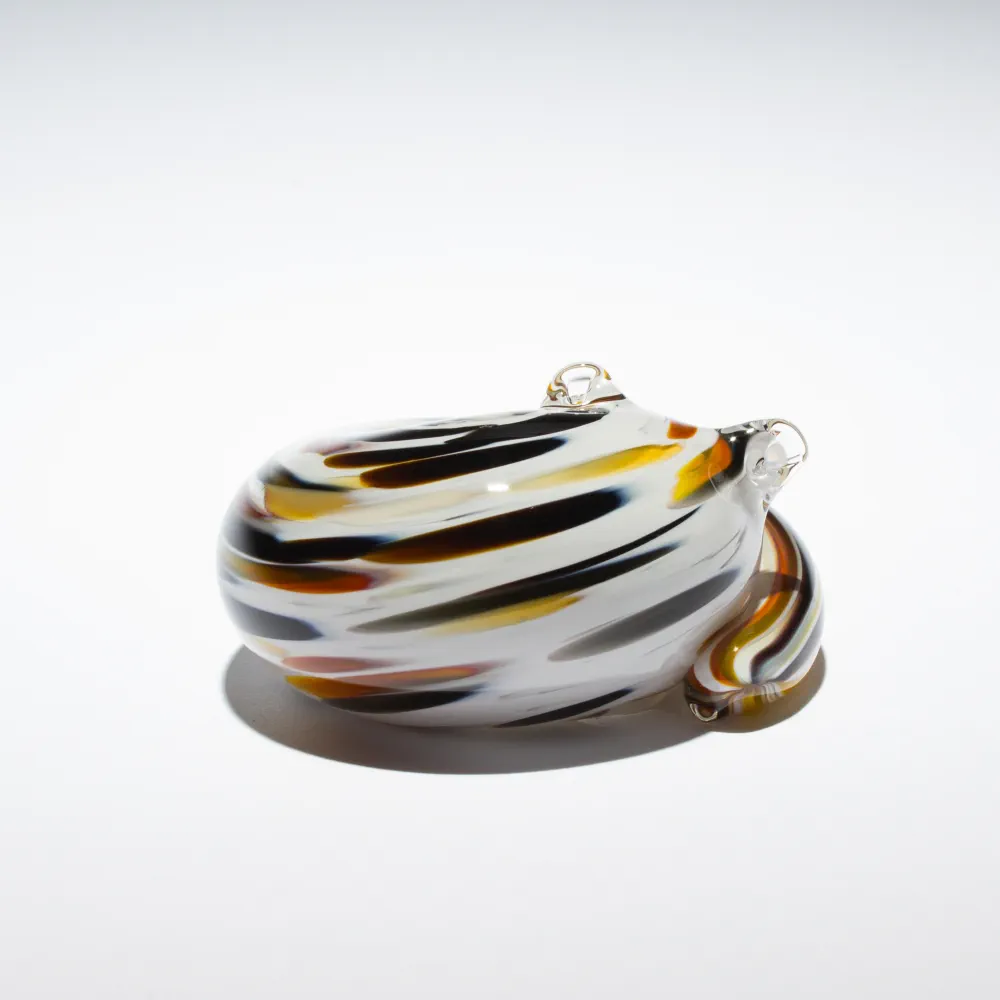 Handmade Glass Sleeping Kitty - Calico - Image 4