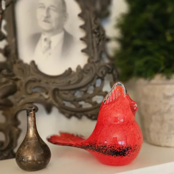 Glass Cardinal Bird of Beauty