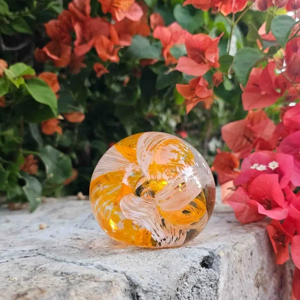 Circle of Life Paperweight - Orange