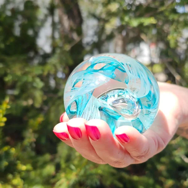 Circle of Life Paperweight - Aqua