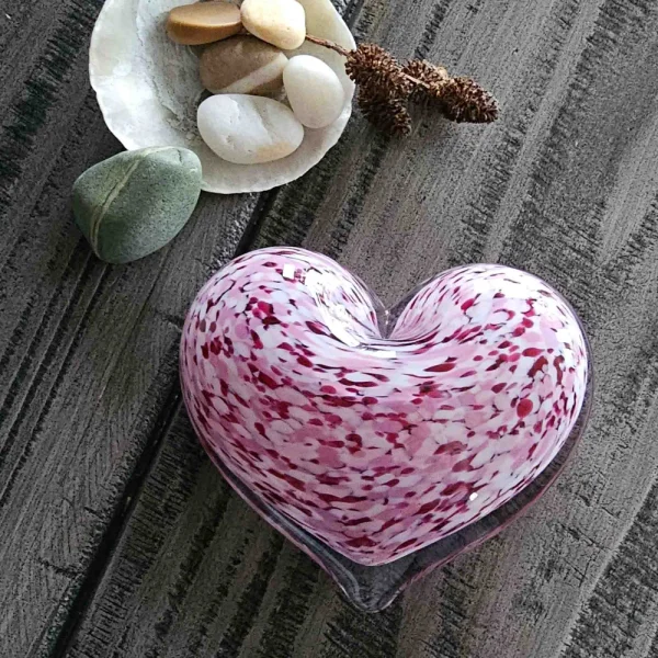 Heart Paperweight - Wild Rose