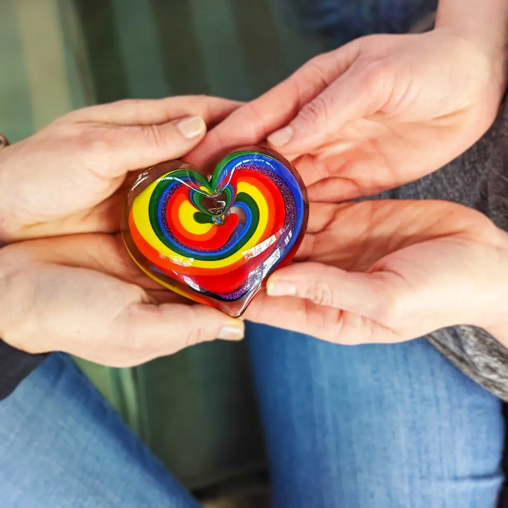Heart Paperweight - Rainbow Dream - Image 4