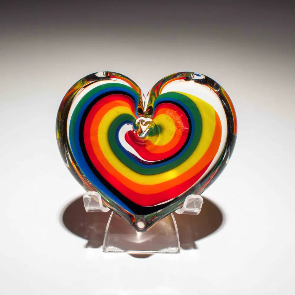 Heart Paperweight - Rainbow Dream - Image 2