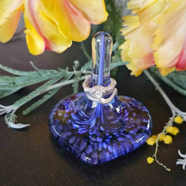 Glass Ring Holder - Amethyst
