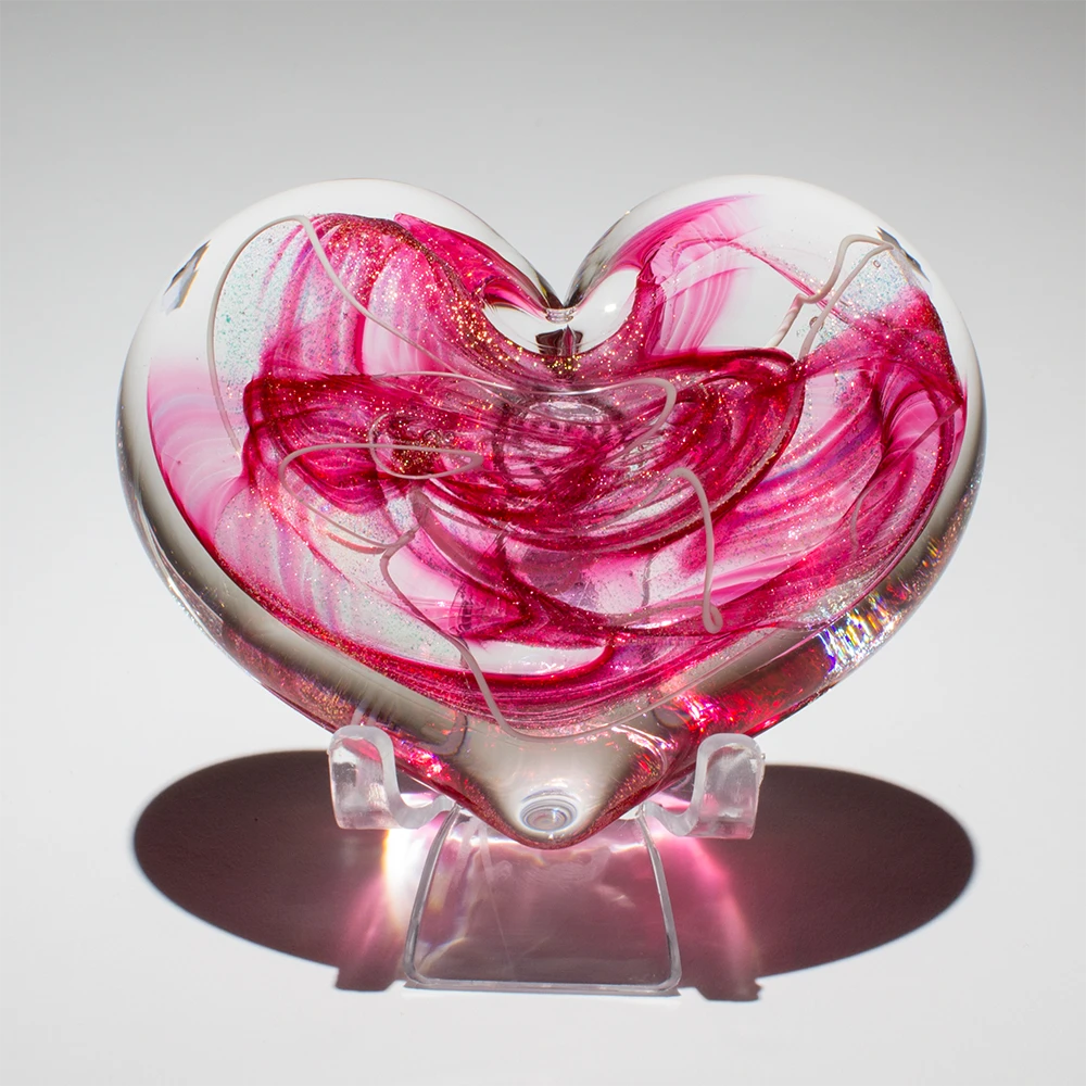 Heart Paperweight - Cranberry Enchanted - Image 3