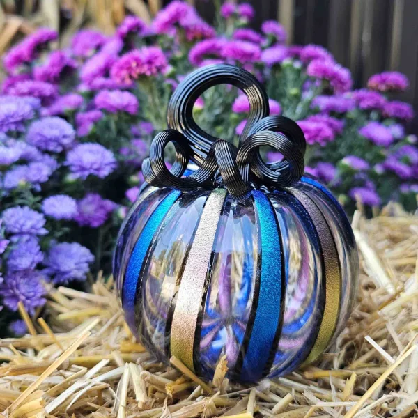 Persephone Dichroic Glass Pumpkin