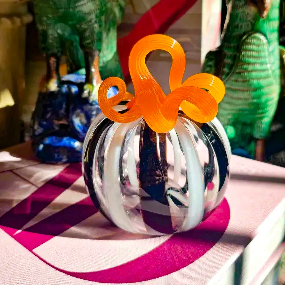 Tricky Treat Glass Pumpkin - Image 4