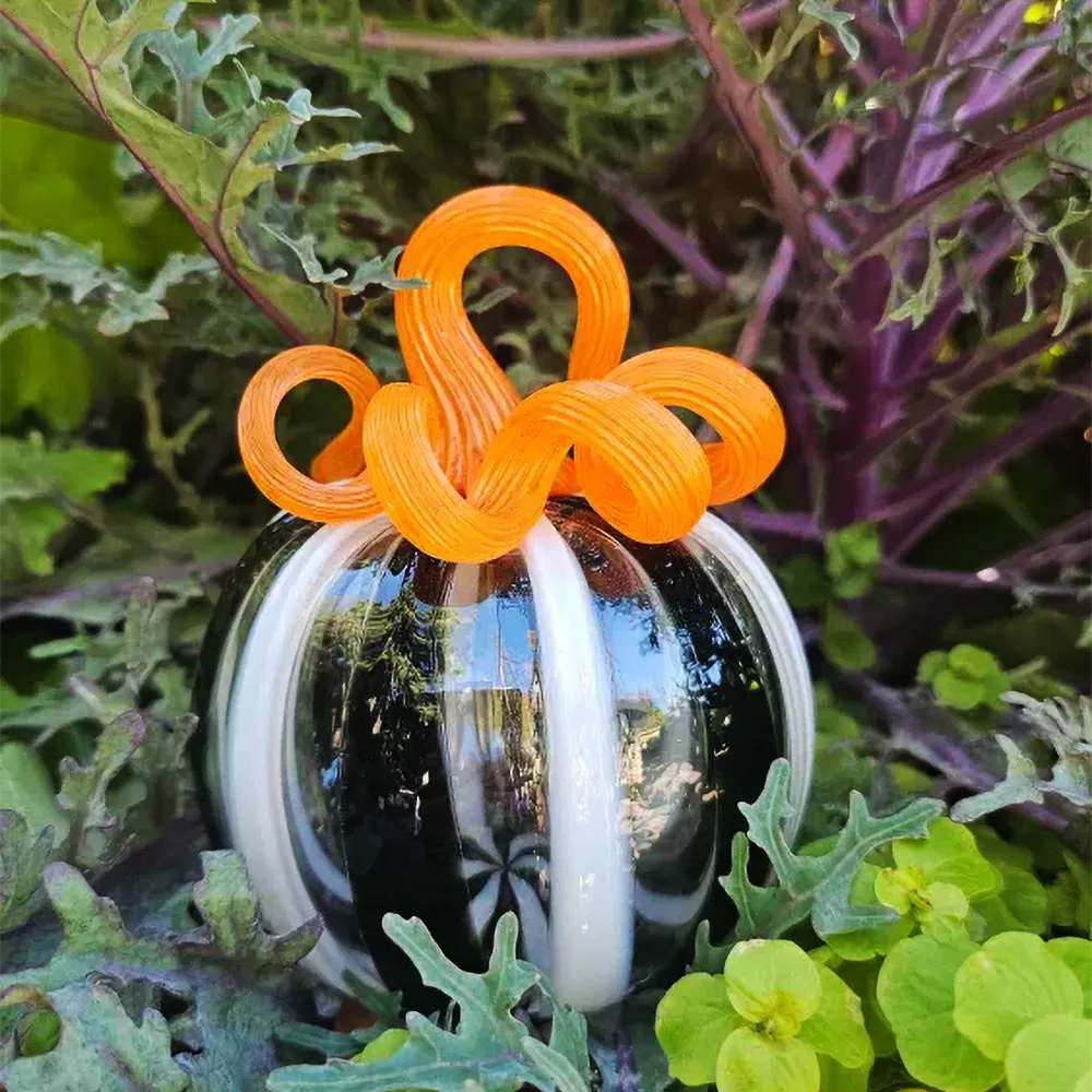 Tricky Treat Glass Pumpkin