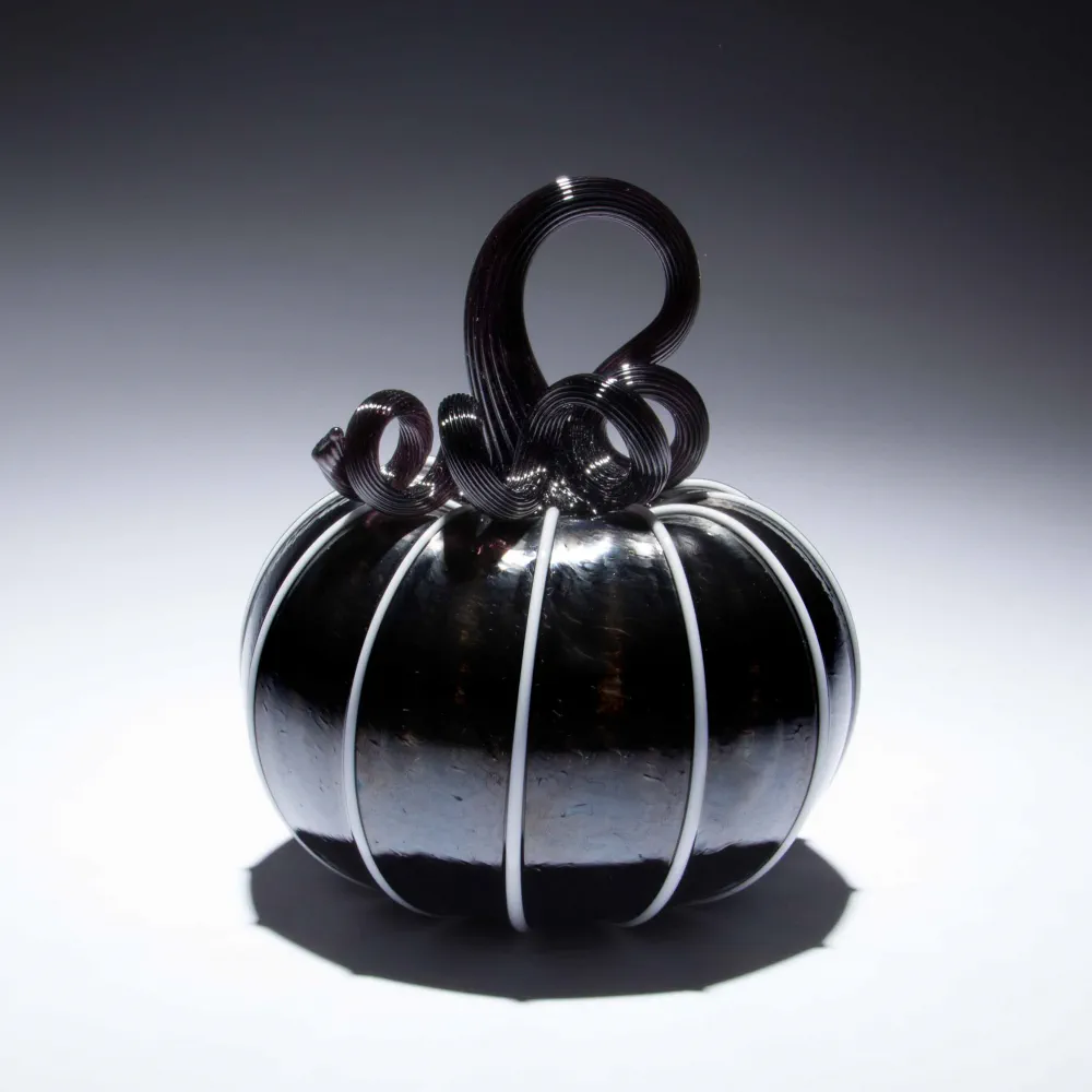Black Lantern Glass Pumpkin - Image 4