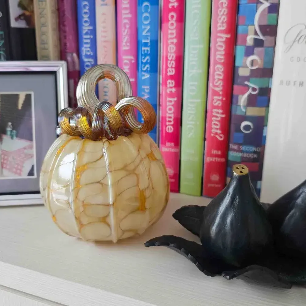 Butterscotch Harvest Glass Pumpkin - Image 4