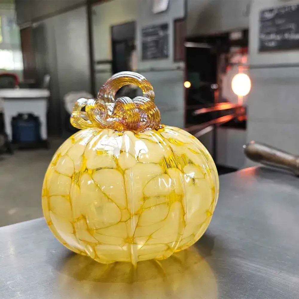 Butterscotch Harvest Glass Pumpkin