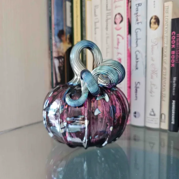 Amethyst Silver Glass Pumpkin